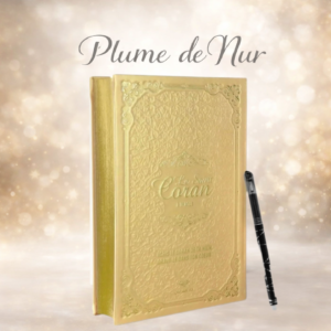 COR-AS-04 - Le saint Coran + stylo doré 1 Coran à Tracer avec QRcode